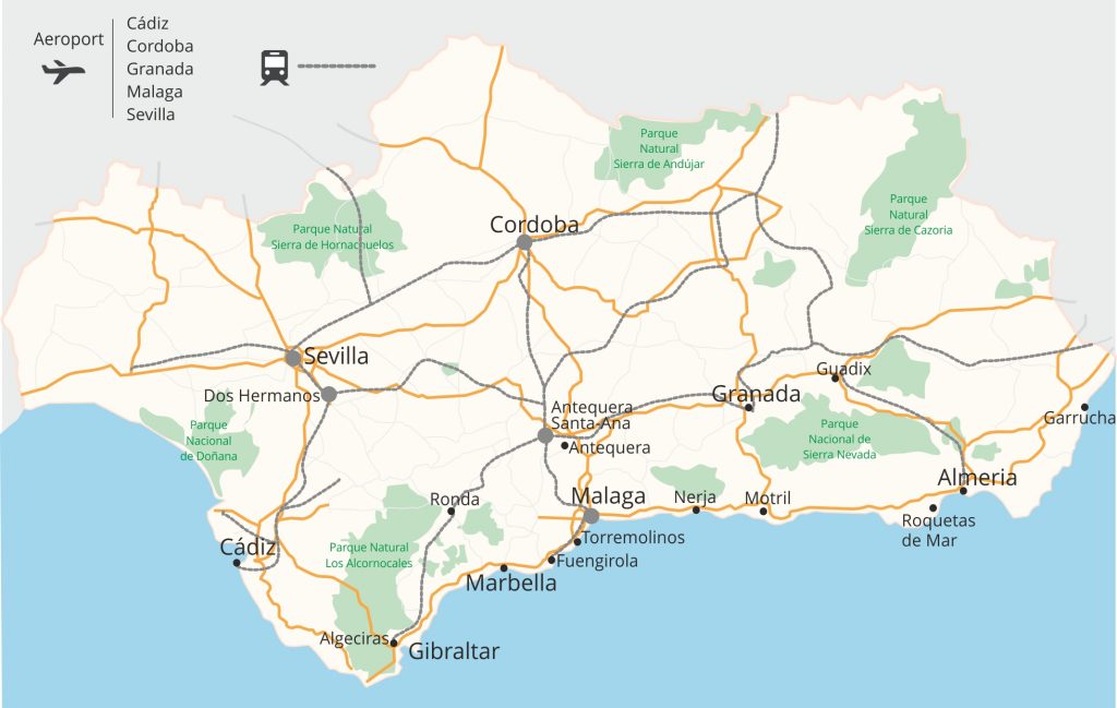 Andalusian kartta